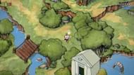 A player on their way to the first Mausoleum (Image via Studio MDHR)